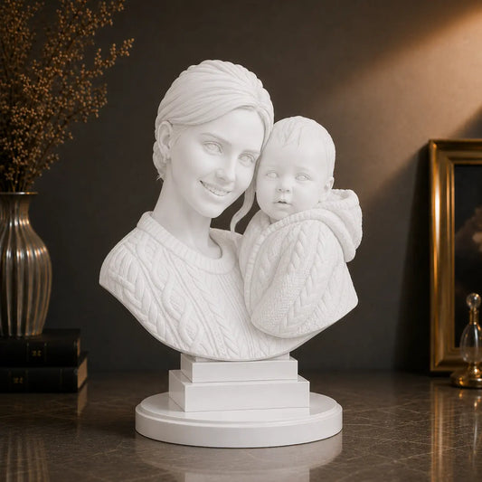 Figurka 3D mamy z dzieckiem ze zdjęcia – prezent na Dzień Matki lub inne okazje