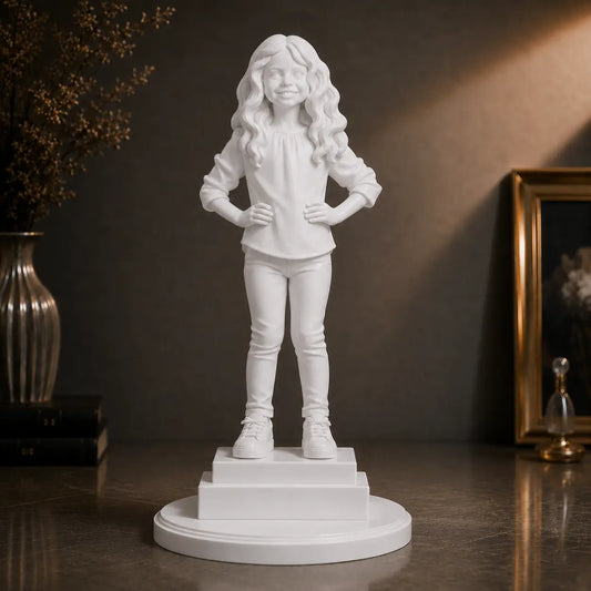 Figurka 3D dziewczynki w pełnej postaci ze zdjęcia – prezent na urodziny, święta lub Dzień Dziecka