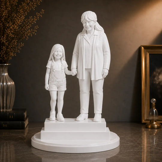 Oryginalny prezent dla babci – personalizowana figurka 3D Babcia i wnuczka