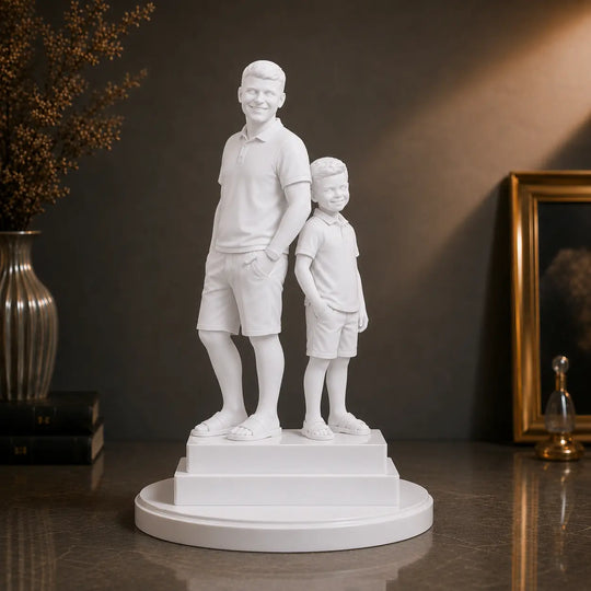 Prezent dla taty – personalizowana figurka 3D Tata z synkiem