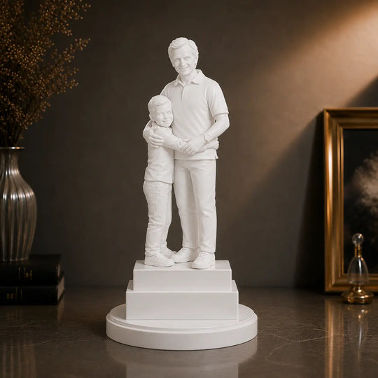 Oryginalny prezent dla dziadka – personalizowana figurka 3D Dziadek i jego wnuk