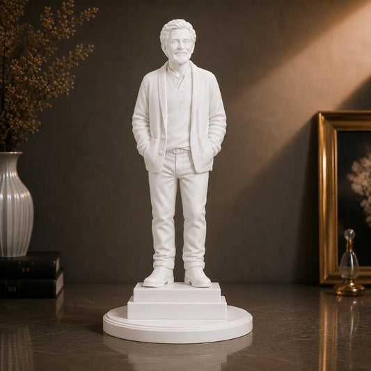 Figurka 3D dziadka w pełnej postaci ze zdjęcia – prezent na Dzień Dziadka lub inne okazje