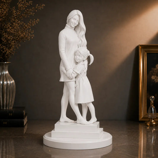 Figurka 3D mamy z córką w pełnej postaci ze zdjęcia – prezent na Dzień Matki i inne okazje