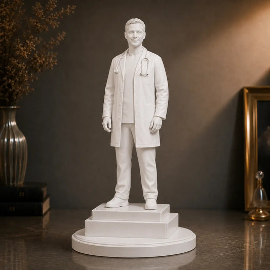 Figurka 3D lekarza w pełnej postaci ze zdjęcia – prezent dla lekarza