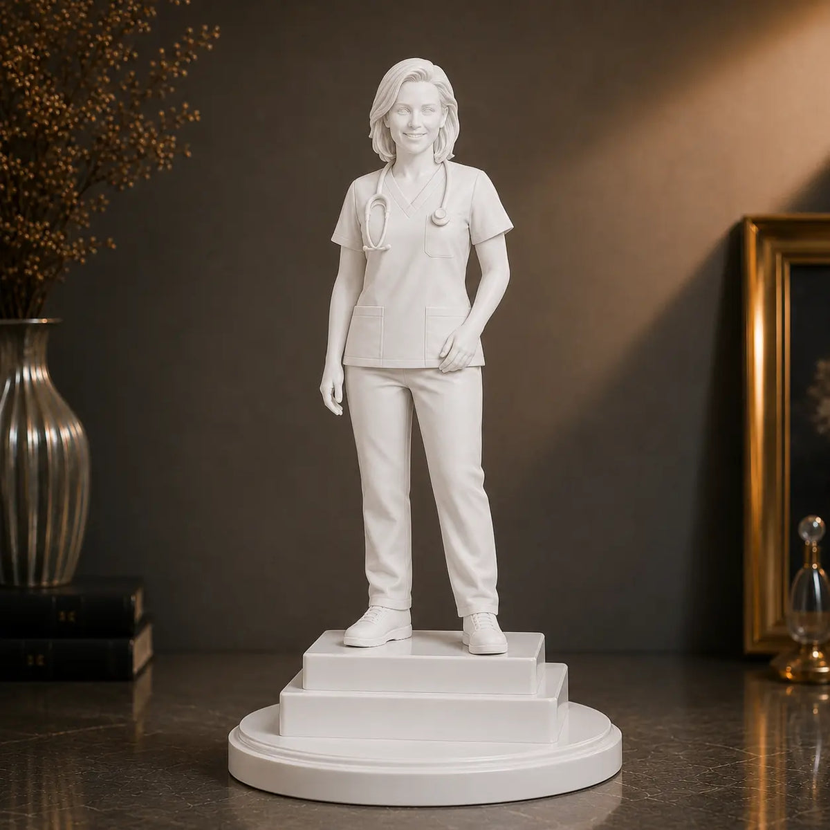 Figurka 3D lekarki w pełnej postaci ze zdjęcia – prezent dla niej