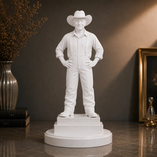 Figurka 3D rolnika w pełnej postaci ze zdjęcia – prezent dla mężczyzny