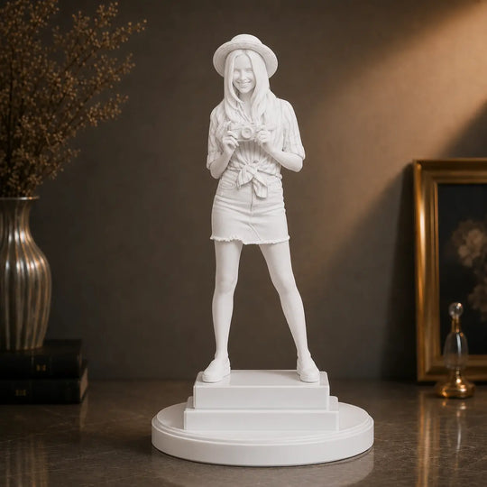 Oryginalny prezent dla niej – personalizowana figurka 3D Podróżniczka