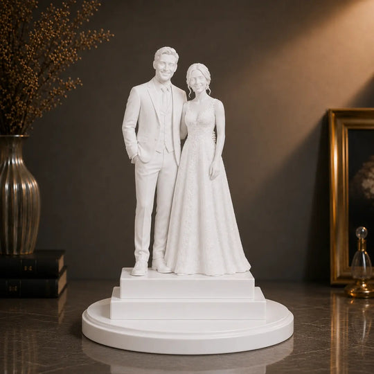 Wyjątkowy prezent dla pary młodej na ślub – personalizowana figurka 3D Para Młoda