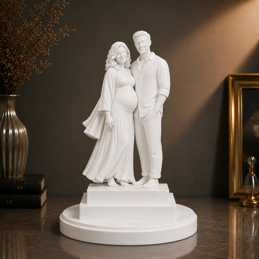 Figurka 3D pary ze zdjęcia – prezent dla przyszłych rodziców