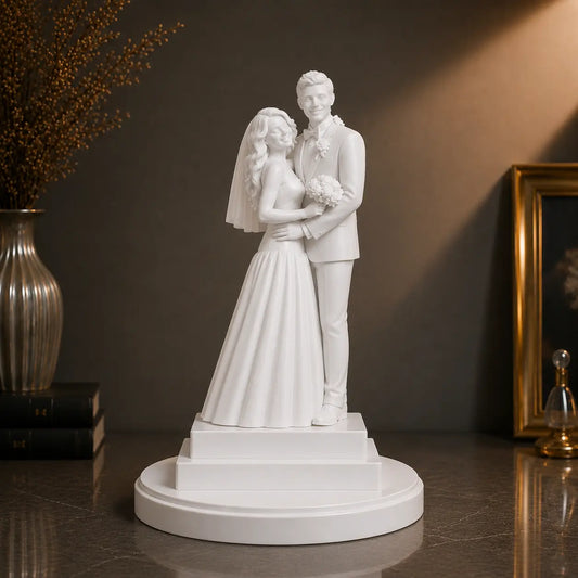 Figurka 3D nowożeńców ze zdjęcia – prezent na ślub