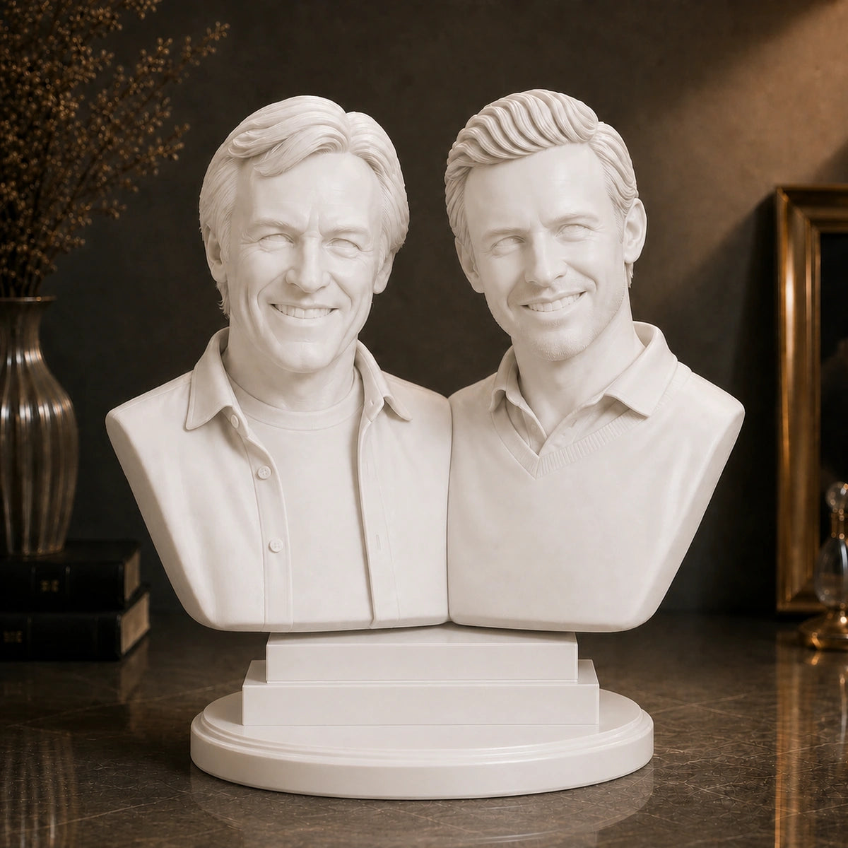 Personalizowana figurka 3D ojca i syna wykonana na podstawie zdjęć – wyjątkowy prezent dla taty