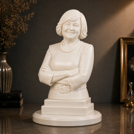 Personalizowane popiersie 3D kobiety ze zdjęcia – oryginalny prezent dla niej