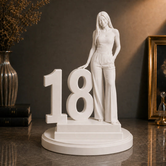 Prezent dla niej na 18 urodziny – personalizowana figurka 3D Osiemnastka
